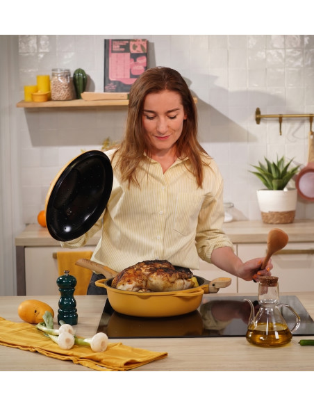 La Fabuleuse Poêle 8 en 1 – 28 cm – Mangue Édition Limitée – Cookut – Poêle 8 en 1 Sans PFAS Tous Feux