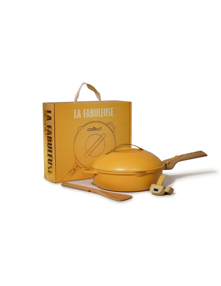 La Fabuleuse Poêle 8 en 1 – 24 cm – Mangue Édition Limitée – Cookut – Poêle 8 en 1 Sans PFAS Tous Feux