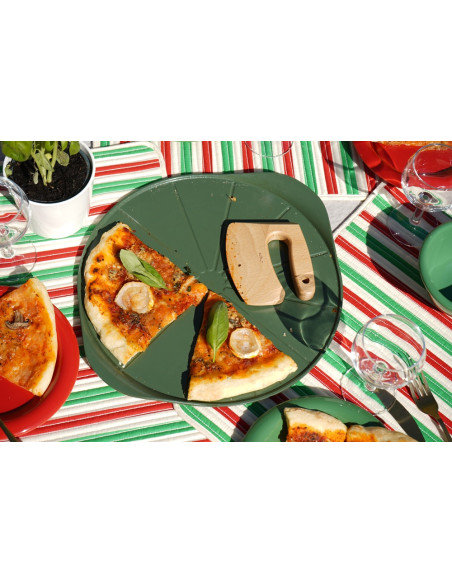 Le Formidable Plat à Pizza COOKUT Mangue – Plat Pizza Sans PFAS 33 cm avec Coupe-Pizza