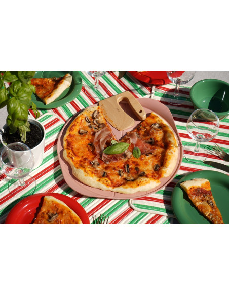 Le Formidable Plat à Pizza COOKUT Mangue – Plat Pizza Sans PFAS 33 cm avec Coupe-Pizza