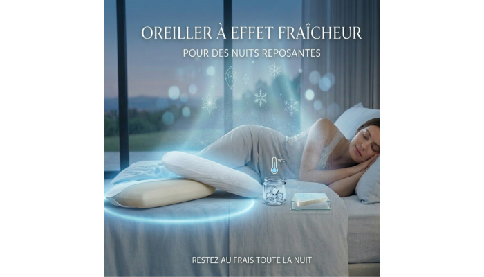 OREILLER FRAÎCHEUR – Le confort rafraîchissant...