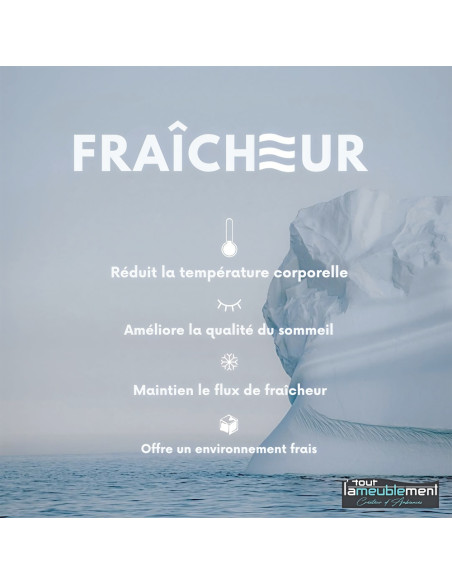 MATELAS FRAÎCHEUR 140X190 - Matelas à ressorts ensachés confort ferme avec tissu thermorégulateur