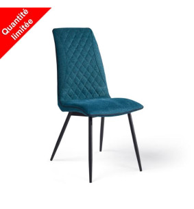 JADE - Chaise tissu turquoise
