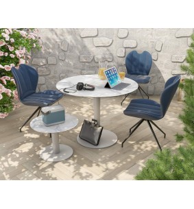 NEW JERSEY - Chaise pivotante jaune ocre 2