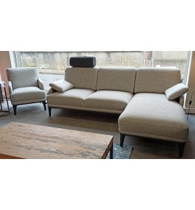 LOUISE - Canapé avec chaise longue et fauteuil