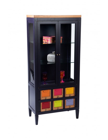 COLOR - Vitrine 2 tiroirs