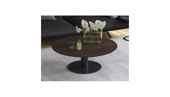 UNA - Table basse extensible plateau céramique...
