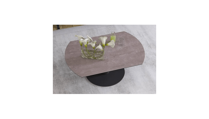 UNA - Table basse extensible plateau céramique...