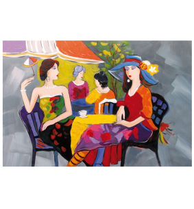 La scène - peinture sur toile