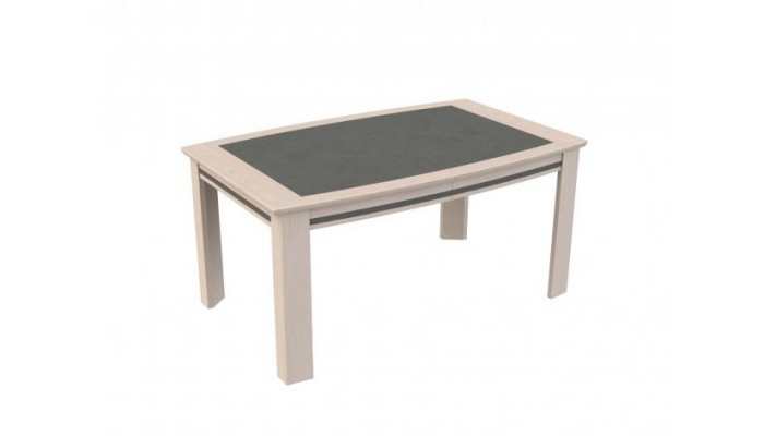 MALAGA - Table tonneau extensible plateau céramique 3 finitions