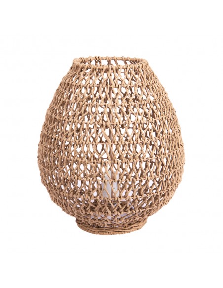 Lampe œuf corde naturelle H.35