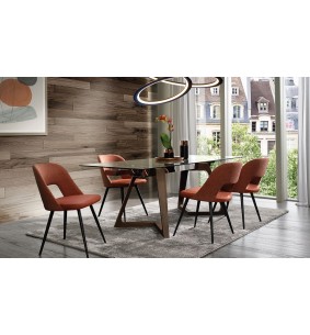 LYNE - Chaise pieds métal