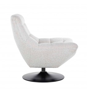Fauteuil pivotant Rachelle White Bouclé 2