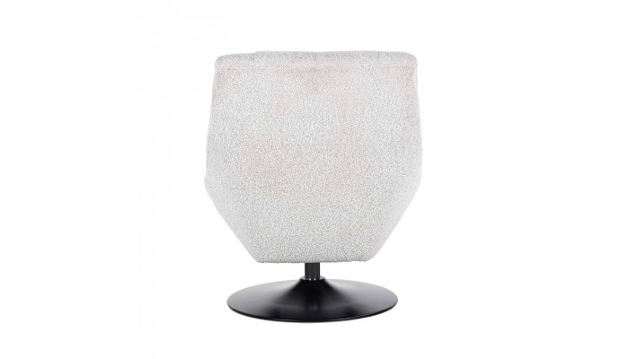 Fauteuil pivotant Rachelle White Bouclé