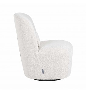 Chaise pivotante Letia White Bouclé 2