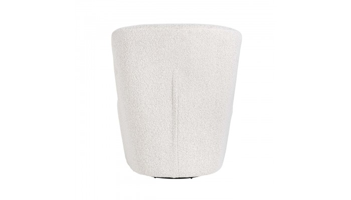 Chaise pivotante Letia White Bouclé