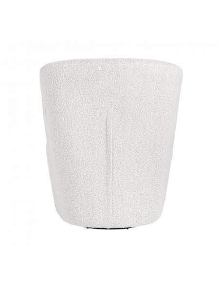 Chaise pivotante Letia White Bouclé