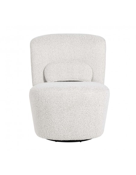 Chaise pivotante Letia White Bouclé
