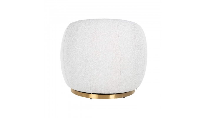 Fauteuil pivotant Jade Blanc Bouclé