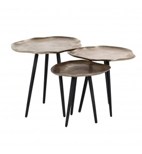 Set de 3 tables basses Champagne