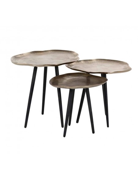 Set de 3 tables basses Champagne