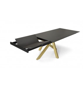 LUNE - Table extensible pied or 2