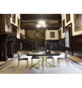 LUNE - Table extensible pied or