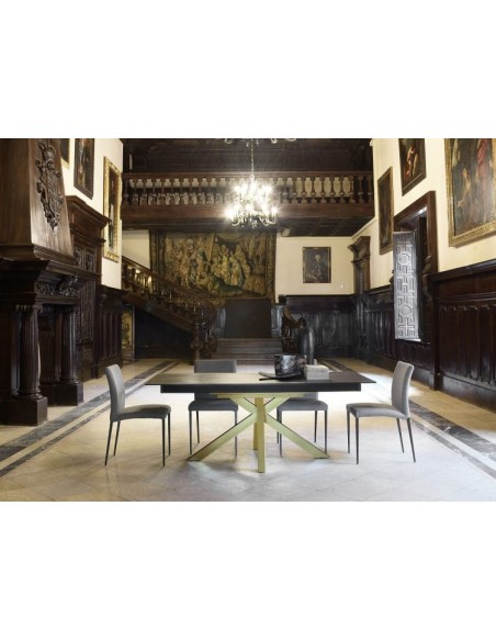 LUNE - Table extensible pied or