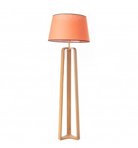 Lampe lecture abat jour lin brique