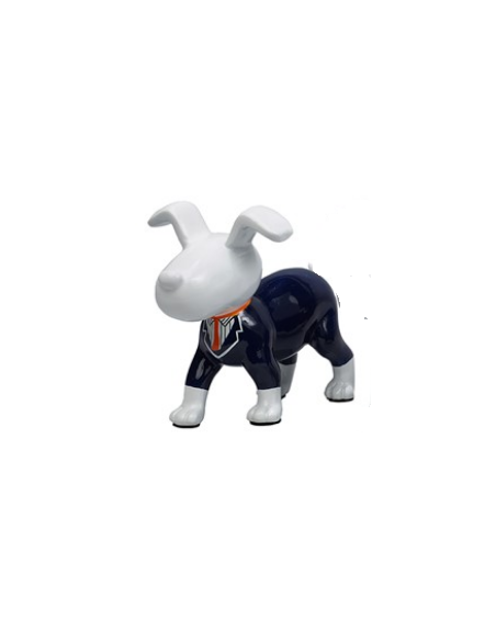 Chien cravaté orange