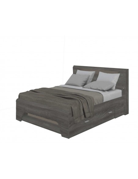 MULTY - Lit avec cadre de lit avec tiroirs pour rangement 140 x 190 cm
