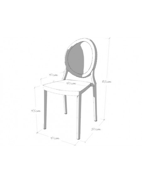 EON - Chaise en polypropylène empilable (lot de 2) en 5 coloris