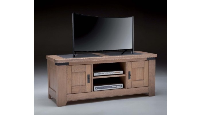 BRONZE - Meuble TV 2 portes 1 niche 