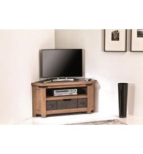 BRONZE - Meuble TV d'angle 1 tiroir 1 niche 
