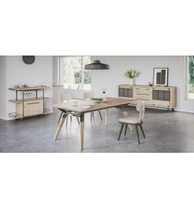 HARRY - Enfilade 245 cm 2 portes coulissantes et 4 tiroirs  2