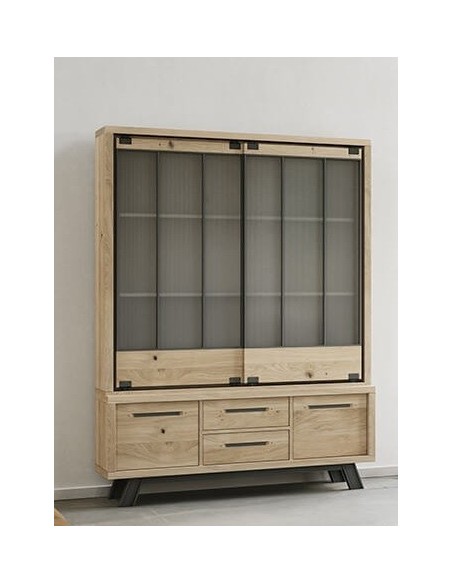 HARRY - Enfilade basse 150 cm 2 portes 2 tiroirs 