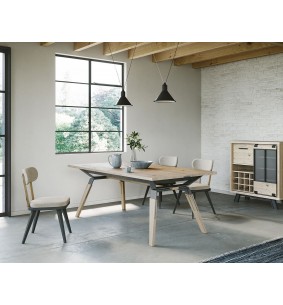 HARRY - Meuble bar 100 cm 1 porte coulissante  2