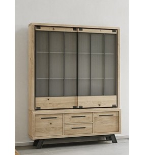 HARRY - Vaisselier 150 cm 2 portes coulissantes 