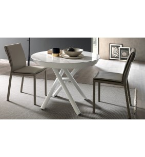 HELI - Table relevable 1 allonge de 60 cm, finition plateau céramique 