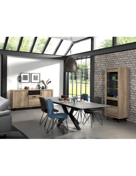 MOUNT - Table droite fixe - pied métal 220 cm x 100 cm 