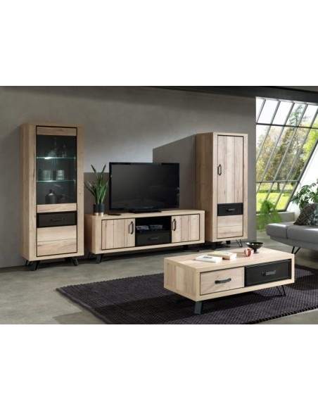 MOUNT- Meuble tv grand 2 portes - 1 tiroir - 1 niche centrale 