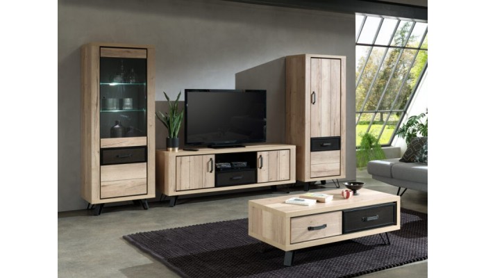 MOUNT- Meuble tv petit - 1 porte - 1 tiroir - 1 niche 