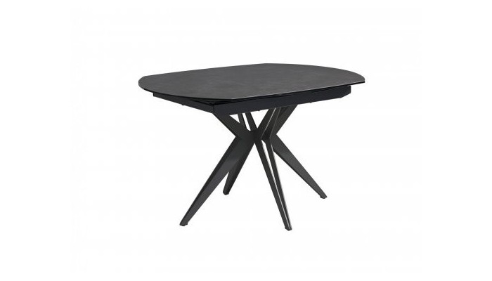 NENU - Table ovale 2 allonges en bout escamotable 30 cm 