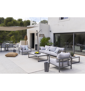 BASTINGAGE - Fauteuil d'extérieur gris LES JARDINS