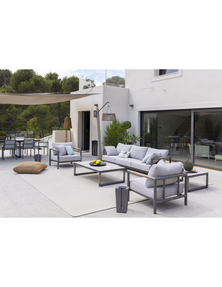 BASTINGAGE - Fauteuil d'extérieur gris LES JARDINS