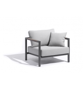 BASTINGAGE - Fauteuil d'extérieur gris LES JARDINS 2