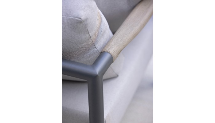 BASTINGAGE - Fauteuil d'extérieur gris LES JARDINS