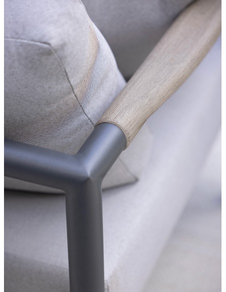 BASTINGAGE - Fauteuil d'extérieur gris LES JARDINS