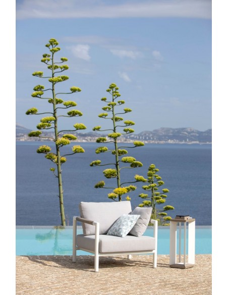 BASTINGAGE - Fauteuil d'extérieur blanc LES JARDINS