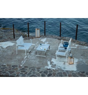 BASTINGAGE - Table basse d'extérieur HPL XL gris LES JARDINS 2